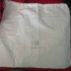 Versace White Logo Dust Bag
